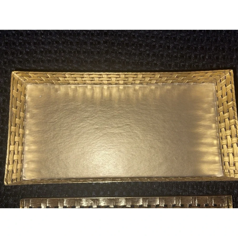 Vintage Gold Filigree Ornate Tissue Kleenex Box Holder Hollywood Regency